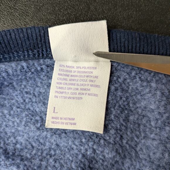 Womens Large V-Neck Sweater Stars Above Cozy Long Sleeve Baggy Comfy Crop - Picture 8 of 9